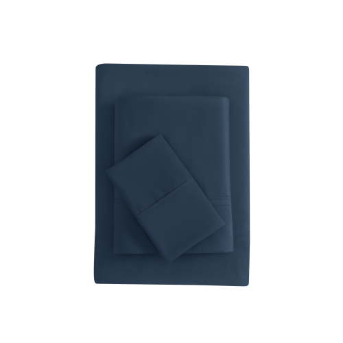 Mainstays Super Soft Brushed Microfiber Bed Sheet Set, Navy Blue, Twin-XL, 3 Piece