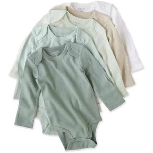 Butterblu Blake 5-Pack Long Sleeve Bodysuits 100% Organic Cotton Baby Clothes for Boys and Girls