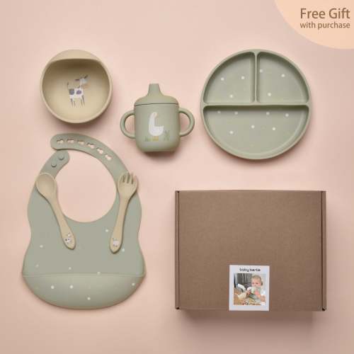 My First Feeding Set (Sage) | Deluxe Feeding Kit – Baby Bertie