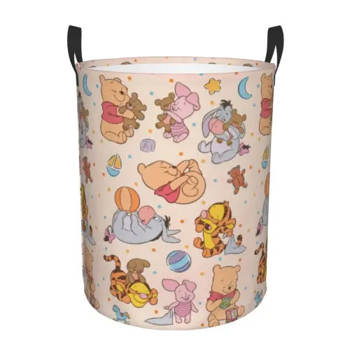 Custom Winnie Pooh Teddy Bear Laundry Basket Foldable Large Clothes Storage Bin Baby Hamper - AliExpress