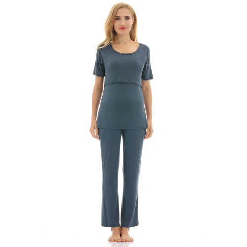 Bearsland Women's Maternity Nursing Pajamas Sleepwear Set