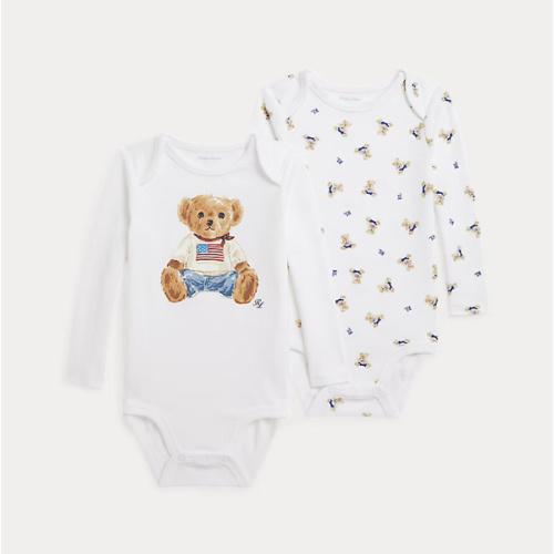 Polo Bear Cotton Bodysuit 2-Pack