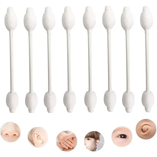 Baby Cotton Swabs with Large Tips for Newborn Babies, Kids, 100% Biodegradable Gentle Qtips for Children Safety Cotton Buds (4 packs of 56 ct. Total 224) (Baby swab-1)