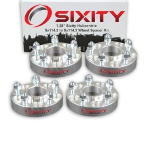 Sixity 4 pc 1.25" Inch Thick 5x114.3 Wheel Spacers 1/2-20tpi 1.25in Hubcentric