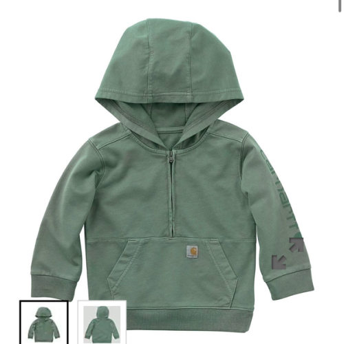 Kids' Long Sleeve Re-Engineered Garment Dye Half-Zip Sweatshirt (Baby/Toddler) | Carhartt