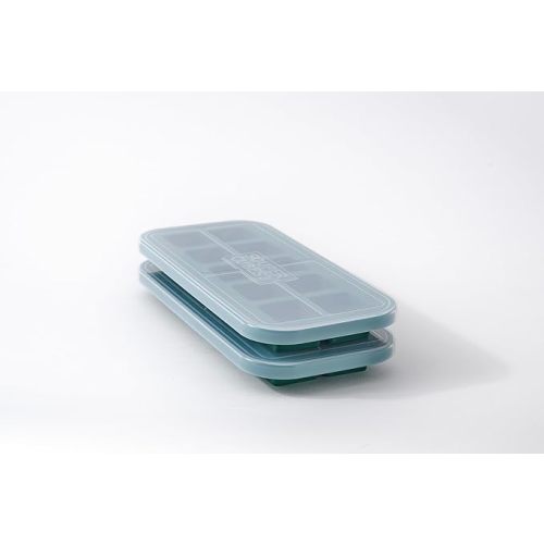 Souper Cubes 2 Tbsp Silicone Freezer Molds with Lids, Kale, 2-Pack | 100% Platinum-Cured Silicone Freezer Trays, Oven & Microwave Safe, Perfect for Freezing Garlic, Herbs, Tomato Paste and More