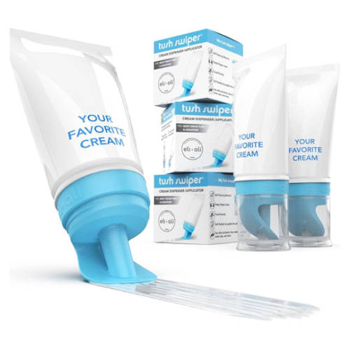 Eli & Ali Tush Swiper - Diaper Rash Cream & Butt Paste Applicator - Universal Fit for Most Diaper Creams | Mess-Free & Hygienic Alternative to Cream Spatula - Carry Less Baby Gear - Blue, 3 Pack