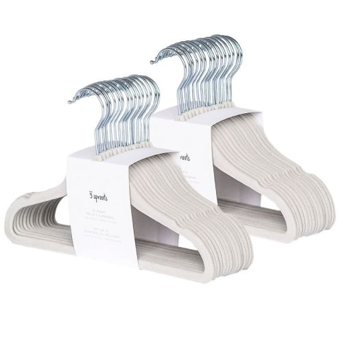 3 Sprouts Kids & Baby Velvet Hangers 30 Pack - Gray