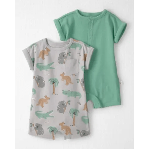 Baby 2-Pack Organic Cotton Rompers in Aussie Friends | Carter's