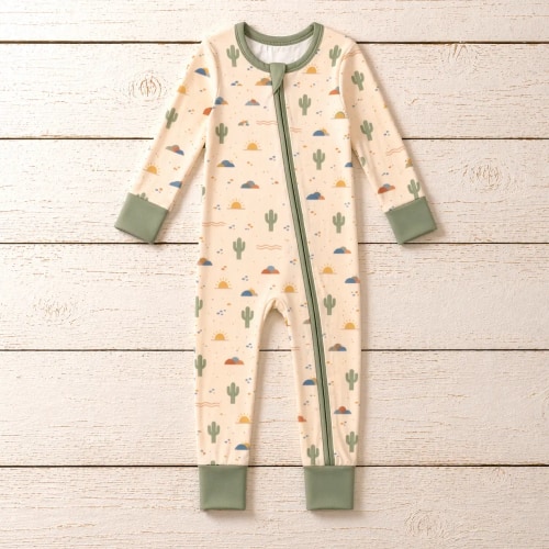 Desert Dawn Bamboo Baby Zippy Pajamas | H&B – The Honey and Bro Co.
