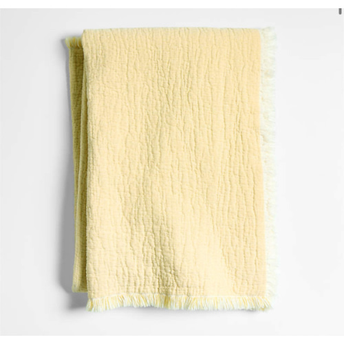 Supersoft Straw Yellow Organic Cotton Gauze Kids Throw Blanket