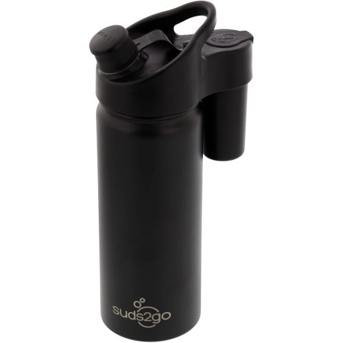 Suds2Go Stainless Steel Water Bottle and Portable Hand Washing Station, Insulated Leakproof Bottle with Foam Dispenser for Outdoor Use, As Seen on Shark Tank