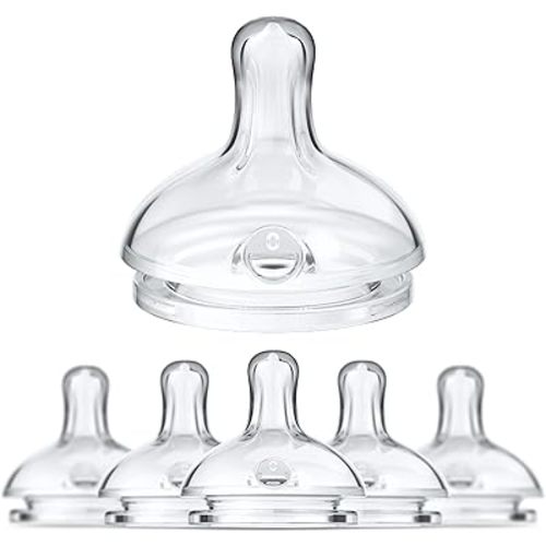 Smilo Anti-Colic Bottle Nipple, Slow Flow 2M+, Stage 1 Suitable from 2 to 5 Months, Smooth Flow Anti-Colic (Pack of 6)