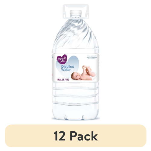 (12 pack) Parent's Choice Distilled Water, 1 Gallon Bottle