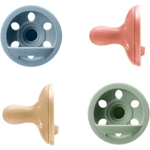 Tommee Tippee Breast-Like Pacifier, Lightweight, One-Piece Silicone Design, Symmetrical Nipple, 6-18m, 4 Pack