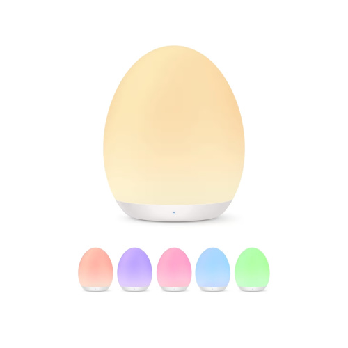 Night Light for Kids, Baby Night Light with 7 Colors Changing Mode & Stepless Dimming, Nursery Night Light BPA Free,Rechargeable Egg Night Light for Breastfeeding 1h Timer & Touch Control