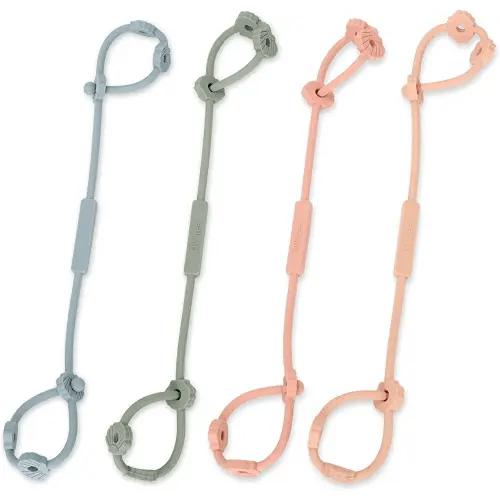 Toy Safety Straps, Socub Silicone Adjustable Baby Pacifier Teether Straps, 4pcs Toddler Toy Bottle Harness Straps for Strollers, High Chair, Cribs, Bags, BPA Free, Multi Colors