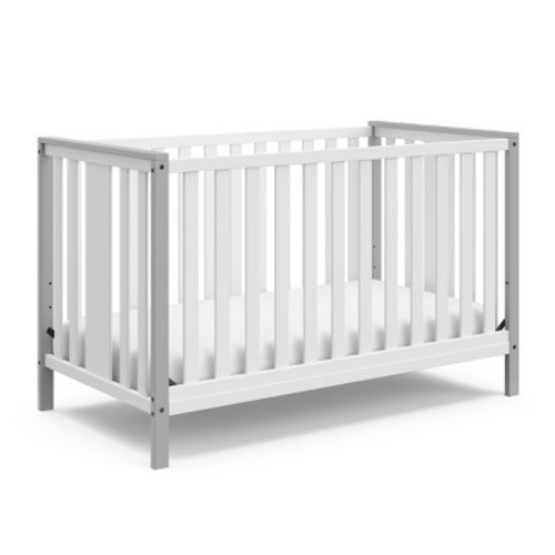 Storkcraft Modern Pacific 4-In-1 Convertible Crib White/Pebble Gray
