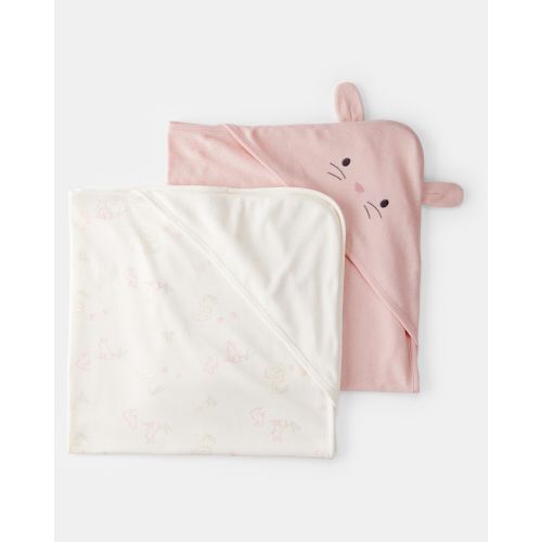 Baby 2-Pack Hooded Towels - Pink