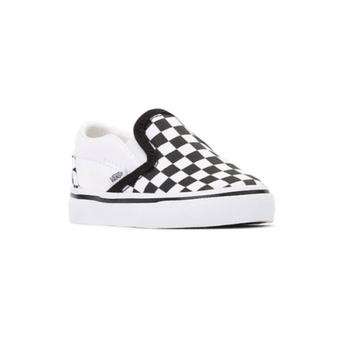 Vans Slip-On Checkerboard Skate Shoe - Baby / Toddler - Black / White | Journeys
