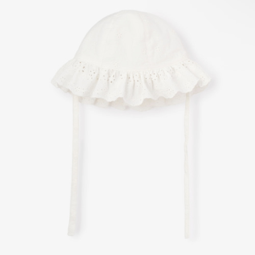 Eyelet Lace Ruffle Sunhat – Elegant Baby