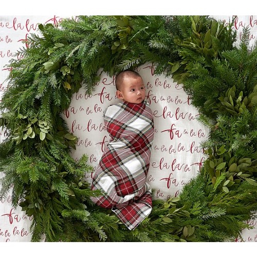 My First Christmas Organic Muslin Swaddle Set