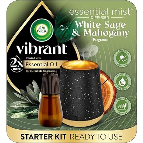 AIR WICK® Essential Mist - Vibrant Starter Kit White Sage & Mahogany 3/1 ct.