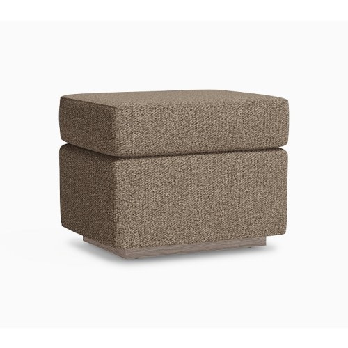 Merced Ottoman Performance Melange Boucle Latte