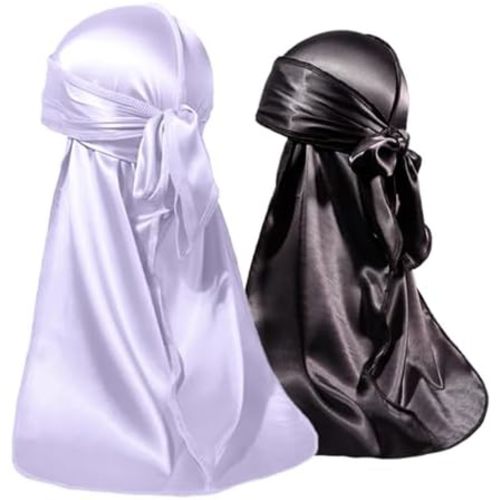 ForceWave 2 PCS Silky Satin Baby Durags for Boys Girls Infant