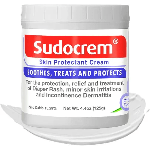 Sudocrem Diaper Rash Cream for Baby's Skin, Triple Action Diaper Rash Paste that Soothes, Treats and Protects, 15.29% Zinc Oxide Cream - 4.4oz (125g)