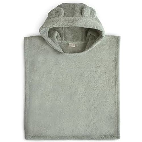 mushie Poncho Towel for Toddlers and Kids (Moss) | Organic Terry Cotton | Ages 1-3 Years
