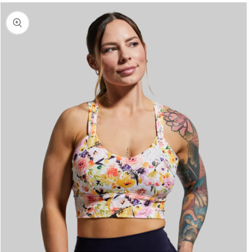 Milk and Muscles Nursing Sports Bra (Watercolor Fields) – Born Primitive