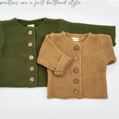 Andi Knitted Cardigan – Olive and Cradle