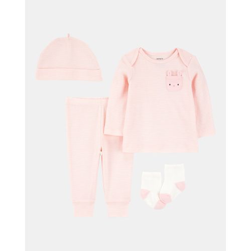 Baby 4-Piece Bunny Outfit Set - Pink/White | Carter's