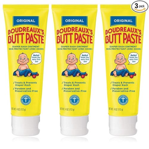 Boudreaux's Boudreaux's Butt Paste, Diaper Rash Ointment, Tube 4 oz (Quantity of 3)