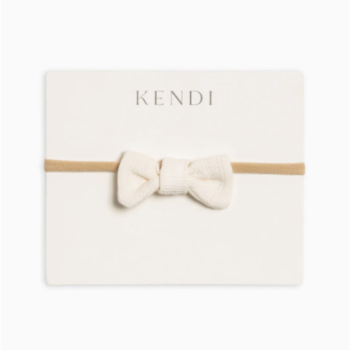 Brushed Back Pointelle Dainty Bow