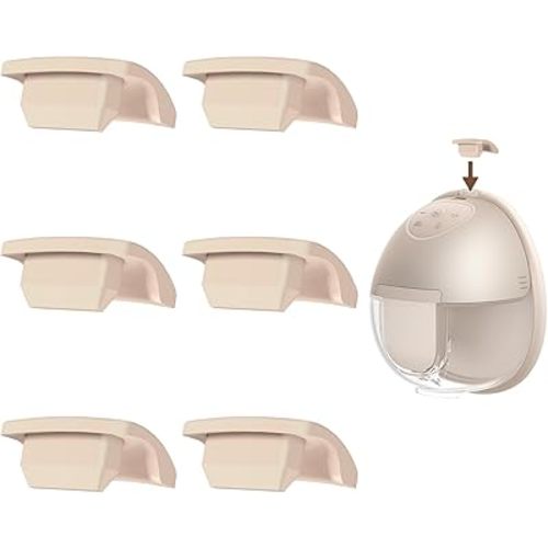 6PC Updated Anti-Leak Spout Cap Compatible with eufy E20/E10/S1/S1 Pro Wearable Breast Pump, Food-Grade Silicone, BPA Free, Dust Cover for eufy Pump, Non-Original Replacement Parts