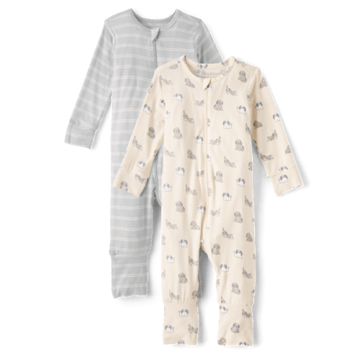 Baby Dog Sleep And Play 2-Pack - Super Soft - Cream