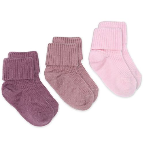 Wool Socks, Baby and Toddler, Pink & Rose, 0-6 months
