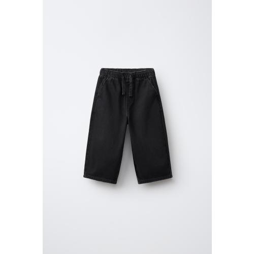LOOSE TIE-WAIST JEANS - Black | ZARA United States