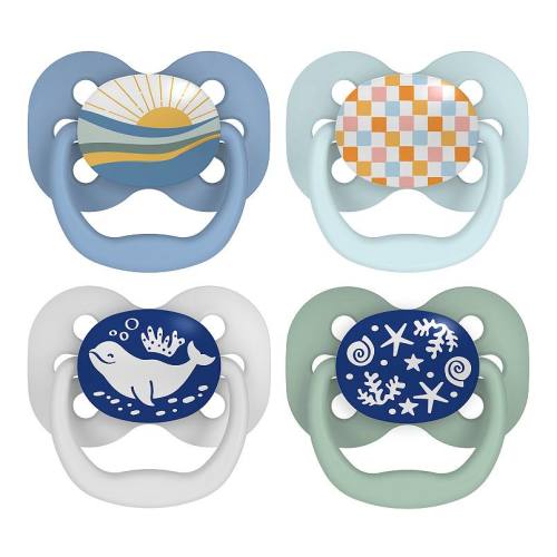 Dr. Brown's 4-Pack Newborn Sunrise and Glow in the Dark Advantage Pacificers