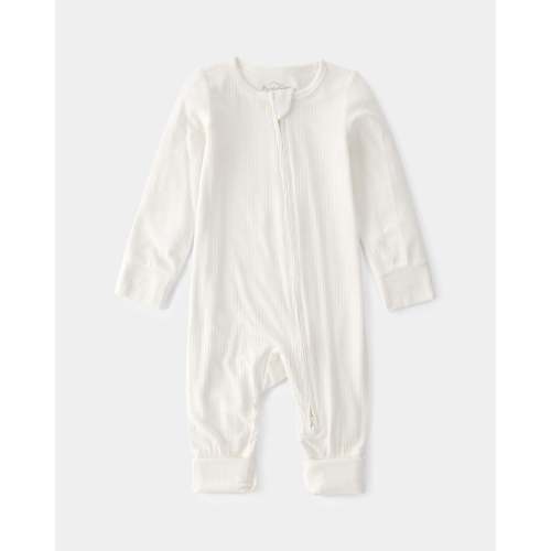 Baby 2-Way Zip PurelySoft Sleep & Play Pajama - Cream