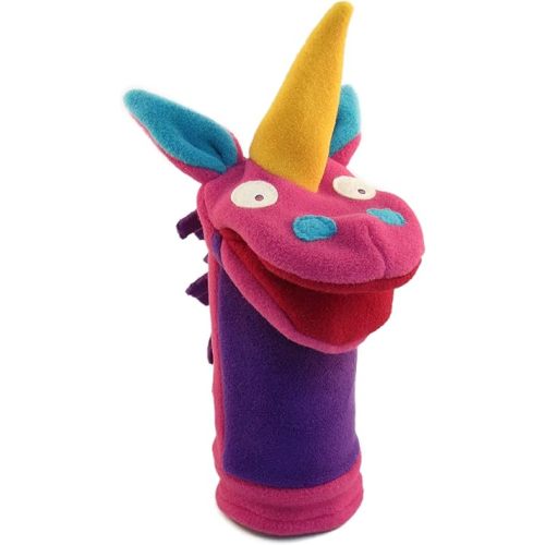 Cate & Levi - Fleece Hand Puppet - Handmade in Canada - Great for Storytelling (Unicorn)