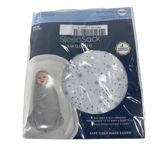 Halo SleepSack Swaddle, Midnight Moons Gray, Newborn