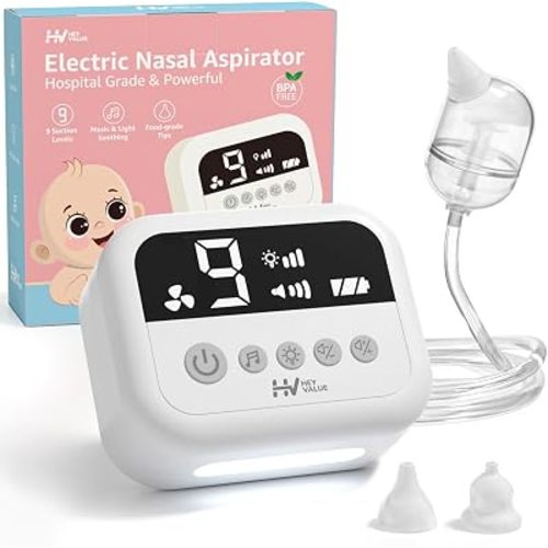 HEYVALUE Nasal Aspirator for Baby, Hospital Grade 9 Levels Suction, White