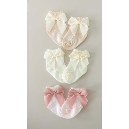MESH ANKLE BOW SOCKS