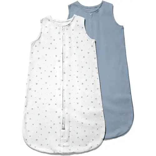 Amazon.com: Baby Wearable Blanket - Baby Sleep Sack 100% Interlock Knit Cotton - Sleep Sack 3-6 Months - Comfy Soft Lightweight, 2-Pack Set : Baby