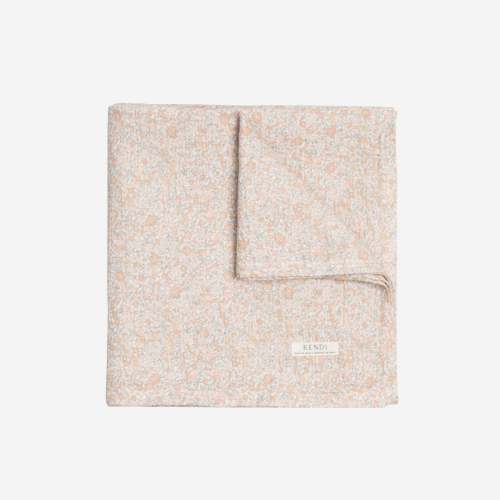 Muslin Swaddle Blanket - Belmont Floral / Shell + Powder