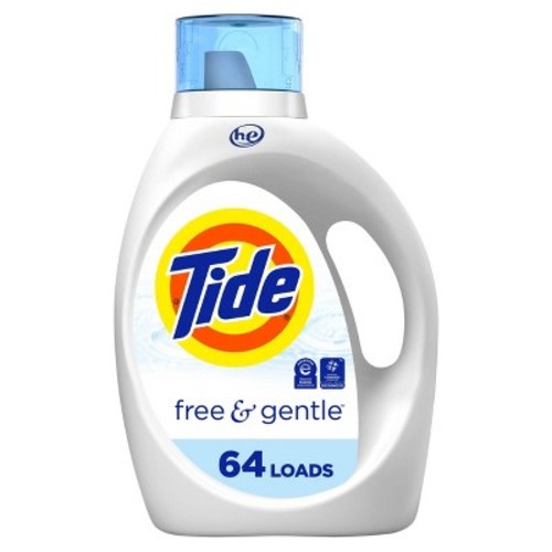Tide Free & Gentle HE Compatible Liquid Laundry Detergent Soap, Size: 84 fl oz