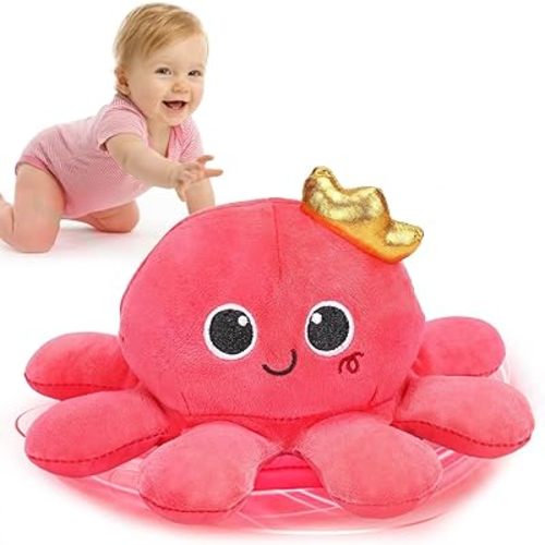Baby Toys 6-12 Months Musical Crawling & Walking Octopus Plush Light up Stuffed Animal Dancing 1 Year Old Girl Gifts Music Sensory Infant Toy 0-6 7 8 9 Months Learning Newborn Baby Girls Birthday Gift